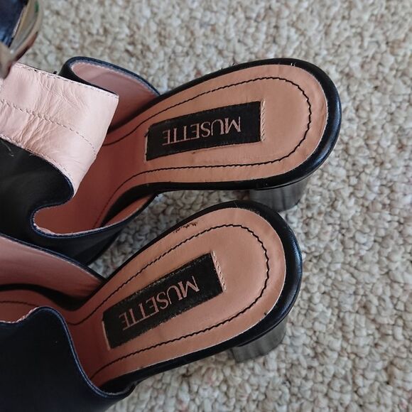 Musette OPEN TOE HEELS ankle strap size 37.5 - Picture 8 of 12
